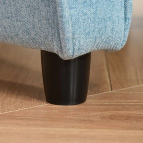 HOMCOM Παιδικός καναπές-πολυθρόνα με υποπόδιο, ρυθμιζόμενη πλάτη, μπράτσα, παιδικό καναπεδάκι, ξαπλώστρα για 3-5 ετών αγόρια και κορίτσια, μπλε