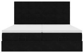 Οθωμανικό κρεβάτι με στρώματα Μαύρο 180x200cm Velvet 3313774