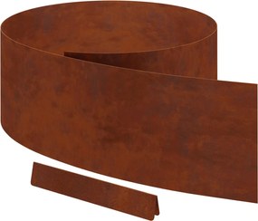 vidaXL Περίγραμμα γκαζόν 4 pcs Σκ rusty 450 x 0,05 x 25 εκ