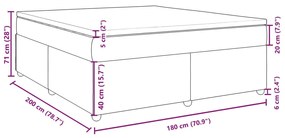 ΚΡΕΒΑΤΙ BOXSPRING ΜΕ ΣΤΡΩΜΑ ΣΚΟΥΡΟ ΓΚΡΙ 180X200 ΕΚ ΥΦΑΣΜΑΤΙΝ 3285395