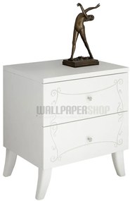 Κομοδίνο Λευκή Λάκα 50x40x40