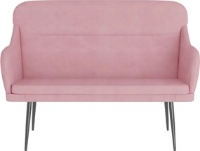 vidaXL Πάγκος Ροζ 110x76x80 εκ. Βελούδινος