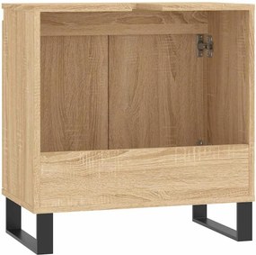vidaXL Ντουλάπι Μπάνιου Sonoma Δρυς 58 x 33 x 60 εκ. από Επεξεργ. Ξύλο