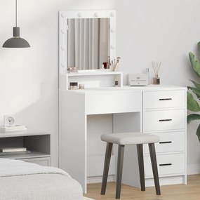 vidaXL Τραπέζι Μακιγιάζ Λευκό 50 x 41 x 135 εκ Επεξεργασμένο ξύλο