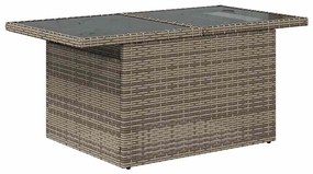 vidaXL Σετ Καναπέ Κήπου με αποθήκευση 10 pcs Γκρι Πολυ ράταν