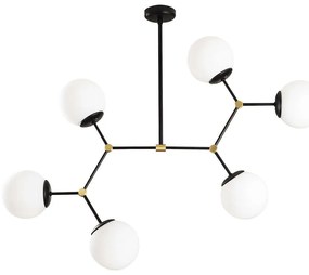 Φωτιστικό Οροφής Damar 892OPV1640 100x58x80cm 6xE27 40W Black-White Opviq