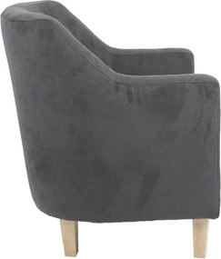 Πολυθρόνα Joyful ύφασμα ανθρακί-φυσικό 71x71x78εκ 71x71x78 εκ.