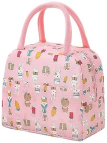 Τσάντα Φαγητού Ισοθερμική 5lt Oxford Pink Bunnies Amber 19x13x22εκ. AM3001-11