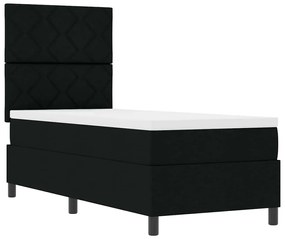 vidaXL Κρεβάτι με ελατήρια με στρώμα Μαύρο 80 x 200 cm ύφασμα
