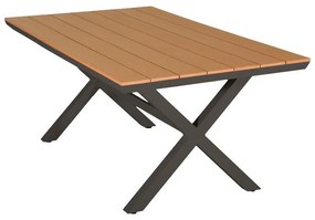 Τραπέζι FL6510 Fylliana Αλουμινίου Polywood Cappuccino 180x100x75 εκ. 180x100x75 εκ.