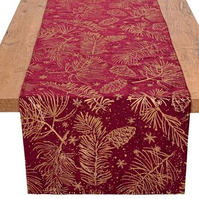 Τραβέρσα Χριστουγεννιάτικη 430-225-029 Red-Gold 40X140