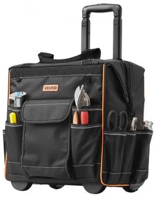 VEVOR Rolling Tool Bag 25 Pockets Heavy Duty Roller Tool Bag on Wheels