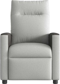 vidaXL καρέκλα ανάκλισης μασάζ Cloud Grey Fabric