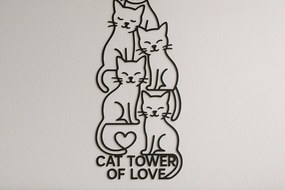 Σετ των 2 Intra απο ξύλο plywood 3mm-4mm πάχος Σήμα καλωσορίσματος Cat Stack – Metal Δίασταση 3000x2000 cm INTRAFABR-122211921