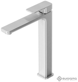 Μπαταρία Νιπτήρα Υψηλή με Βαλβίδα Clic-Clac Quadra Eurorama Inox 144309P-110