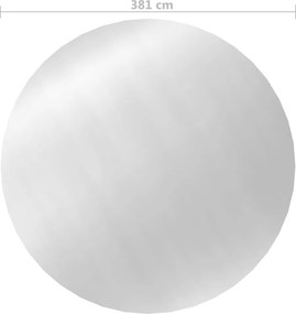 vidaXL Κάλυμμα Πισίνας Ασημί 381 εκ. από Πολυαιθυλένιο