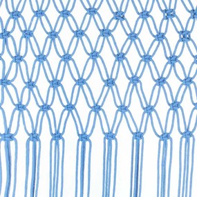 vidaXL Κουρτίνα Μακραμέ Μπλε 140 x 240 εκ. Βαμβακερή