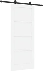 vidaXL Συρόμενη Πόρτα ORKDAL 83 x 202 εκ. Μασίφ Ξύλο Πεύκου Λευκό
