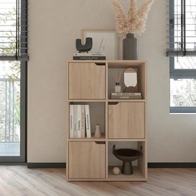 Bookcase Bookel in sonoma color 59.5x27.5x89cm 59.5x27.5x89 εκ.