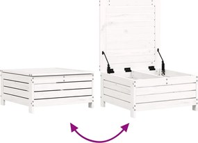 vidaXL Σαλόνι Κήπου Σετ 7 Τεμαχίων Λευκό από Μασίφ Ξύλο Πεύκου