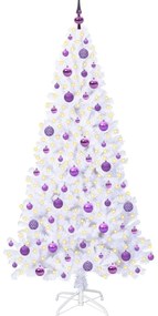 vidaXL Τεχνητό Χριστουγεννιάτικο Δέντρο Λευκό 180 cm PVC και Ατσάλι