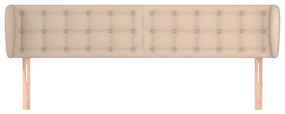 vidaXL Κεφαλάρι με Πτερύγια Καπουτσίνο 183x23x78/88εκ. Συνθετικό Δέρμα