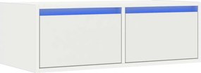 vidaXL Έπιπλο Τηλεόρασης με LED Λευκό 75x35,5x25 εκ.