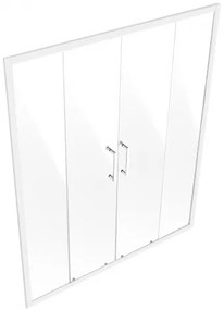 VEVOR Semi-frameless Double Sliding Shower Door SGCC Tempered Glass 1/4&quot; Chrome