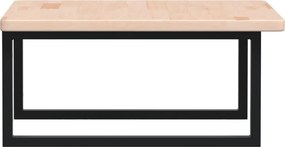 vidaXL Ράφι Νιπτήρα Τοίχου από Ατσάλι / Μασίφ Ξύλο Δρυός