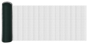 vidaXL Hexagon Fence Πράσινο 0.4x10 μ Χάλυβας
