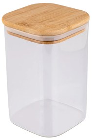Estia Δοχείο Αποθήκευσης Bamboo Essentials 950ml 10x10x15.6cm Γυάλινο Με Καπάκι 01-12939