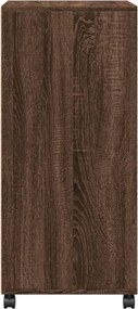 vidaXL Ντουλάπι Τροχήλατο Καφέ Δρυς 55x40x91 εκ. από Επεξ. Ξύλο