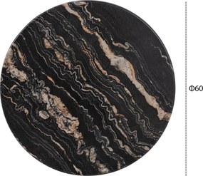 ΕΠΙΦΑΝΕΙΑ ΤΡΑΠΕΖΙΟΥ Φ60Χ2.5εκ. 5787 WERZALIT BLACK GOLD MARBLE HM5227.15