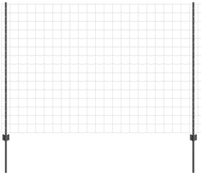 vidaXL Ευρωπαϊκή Περίφραξη με 10 U Posts Γκρι 1.6x10 μ Ατσάλι