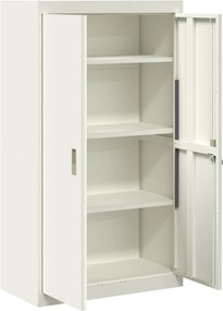 vidaXL Ντουλάπι αποθήκευσης Λευκός 80 x 40 x 140 εκ Ατσάλι