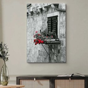 ΠΙΝΑΚΑΣ ΣΕ ΚΑΜΒΑ "WINDOW WITH FLOWERS" MEGAPAP ΨΗΦΙΑΚΗΣ ΕΚΤΥΠΩΣΗΣ 50X75X3ΕΚ.