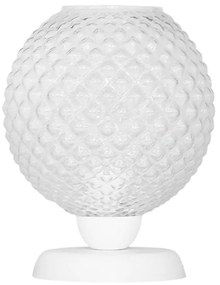 Φωτιστικό Επιτραπέζιο 09-0122 TL-07/5010 Ε27 Γυαλί Ball H26XΦ20cm White-Clear Heronia Metal, Glass