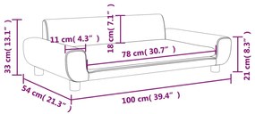 ΚΑΝΑΠΕΣ ΠΑΙΔΙΚΟΣ ΜΑΥΡΟ 100 X 54 X 33 ΕΚ. ΑΠΟ ΒΕΛΟΥΔΟ 3196383