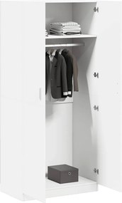 vidaXL Ντουλάπα Λευκή 90 x 52 x 200 εκ. από Επεξ. Ξύλο