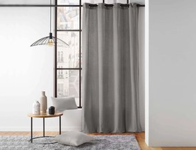 Κουρτίνα Mέτριας Σκίασης Twily Douceur d'intérieur με τρουκς και διαστάσεις 135x260cm - Grey