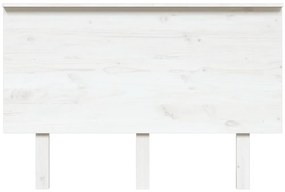 vidaXL Κεφαλάρι Κρεβατιού Λευκό 124x6x82,5 εκ. Μασίφ Ξύλο Πεύκου