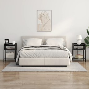 vidaXL Κομοδίνο με ράφι Μαύρη δρυς 40 x 40 x 61 εκ Επεξεργασμένο ξύλο