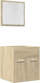 vidaXL Σετ Επίπλων Μπάνιου 2 Τεμαχίων Sonoma Δρυς Επεξεργασμένο Ξύλο