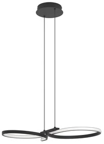 Φωτιστικό Κρεμαστό Eglo 901267 SERPINS Μαύρο Ματ (Black Mat) 3000K