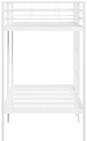 vidaXL Κουκέτα χωρίς στρώμα Λευκό 90x200 cm Ατσάλι