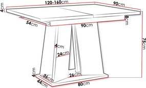Τραπέζι Mufo επεκτεινόμενο -mauro gualistero - concrete