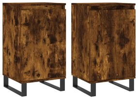 vidaXL Ντουλάπια 2 τεμ. Καπνιστή Δρυς 40x35x70 εκ. από Επεξεργ. Ξύλο