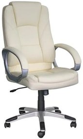 BF6950 Πολυθρόνα Γραφείου Διευθυντή, Pu Άσπρο  64x71x112/122cm ΕΟ278,3