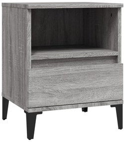 vidaXL Κομοδίνα 2 Τεμ. Γκρι Sonoma 40x35x50 εκ.