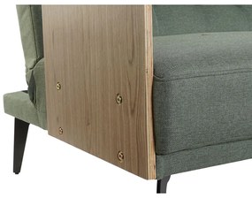 Καναπές-Κρεβάτι DKD Home Decor 203 x 87 x 81 cm Μαύρο Μέταλλο Καφέ Πράσινο